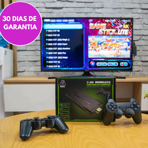 GameStick™ 4K - 10.000 jogos retro | 50% DE DESCONTO