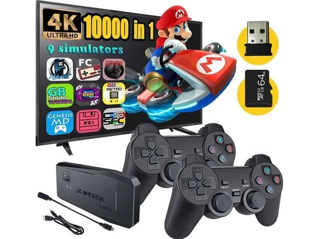 GameStick™ 4K - 10.000 jogos retro | 50% DE DESCONTO